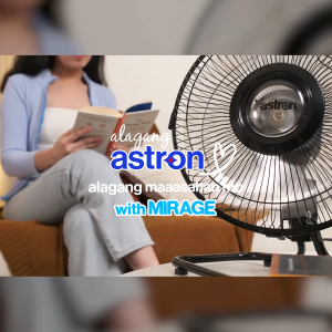 Astron MIRAGE 10" Industrial Floor Fan - Black | 45W | Metal Blade | Electric Fan | Compact Design