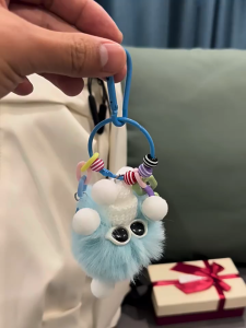 Satu Keluarga Gantungan Kunci Hiasan Tas Boneka C1248 & Gantungan HP Set Strap Lanyard