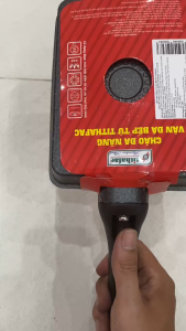 Chảo Vuông Vân Đá Bếp Từ Tithafac 13.5 x 37.5cm - Chảo chống dính vân đá dùng được bếp từ
