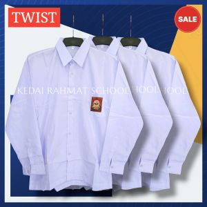 Baju Sekolah SMA SMK Bahan Twist Licin Lengan Panjang Jumbo Big Size Martin
