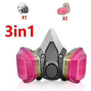 Brand new 6200 dust mask with goggles chemical gas filter spray paint organic vapor safe operation half face mask