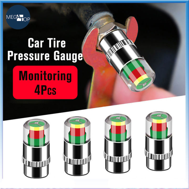 MEGATOP Car Tire Pressure Monitor Diagnostic Tool Kit Valve Stem Cap ...