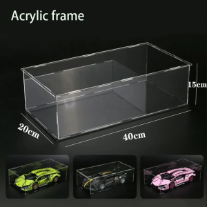 Transparent Acrylic Figure Display Cabinet Dust Protection Storage Box for Toy 1:14Car Model Art DIY Crafts Storage and Disp