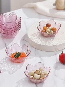 Bonnie Cathy Bộ đĩa gia vị phong cách Nhật Bản họa tiết hoa anh đào đánh dấu dùng cho salad và nước chấm thiết kế đáng yêu hình hoa