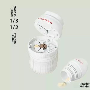 Portable Medicine Cutter One Third Two Four Splitter Pill Divider Box Handy Plastic Medicine Slicer Home Organization Tool