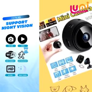 CCTV Wireless A9 Mini Smart Camera Wifi HD 1080P Micro v380 Kamera Keamanan Kamera Pengintai Tersembunyi Kecil Smart Network