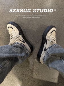 Grey Low-Top De Xin Board Shoes Mens American Style Casual Bread Shoes Trendy Versatile Leisure Sports Shoes for Men