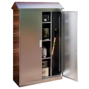 Outdoor Stainless Steel 304 Storage Cabinet Lockable Waterproof Sunshade Balcony Organizer Modern Simple Style Korean Fashion