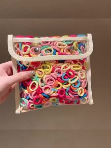 100pcs Set Hair Ties for Kids Korean Fashion Simple High Elastic Rubber Band Baby Girl Hair Tie Hair Accessories