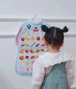 โปสเตอร์คำศัพท์ 2 ภาษา ของเล่นเด็ก แถมฟรีที่แขวนติดผนัง โปสเตอร์พูดได้ โปสเตอร์เสริมการเรียนรู้ หนังสือฝึกทักษะอังกฤษ-จีน