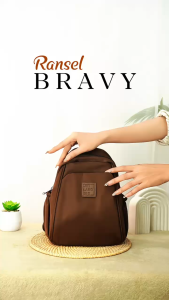 JIELSHI BRAVY DA-008-J# - Bagpack Wanita Terbaru Tas Ransel Bahan Parasut Glossy