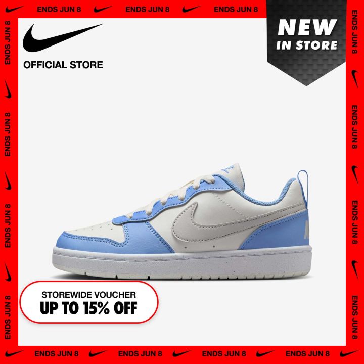 Nike Kids' Court Borough Low Recraft Shoes - Summit White [DV5456-128]