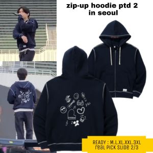 bts zip-up hoodie jahitan LUAR permission to dance on stage