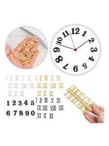 Decorative Clock Numbers ABS Plastic Roman Arabic Digital Plaque for Living Room Wall Hanging Clock Accessories Gold Black Silver