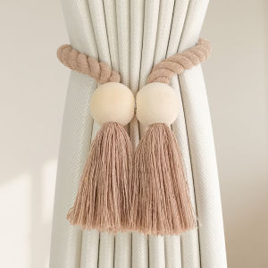 MONLEYTA | German Original Wood Curtain Tie Backs Magnetic Storage Ring Decorative Tassel Bunting Rope Binding Strap Modern Minimalist Style