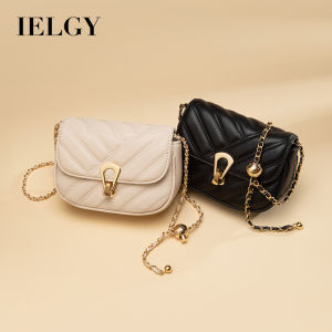 IELGY Lingge กระเป๋าผู้หญิงแฟชั่นใหม่กระเป๋าสะพายไหล่สายโซ่ Crossbody กระเป๋าสี่เหลี่ยมขนาดเล็ก