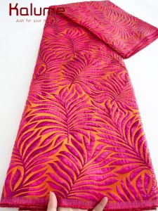 Kalume 2025 African Brocade Lace Fabric High Quality Design Nigerian Lace French Jacquard Lace For Sewing Wedding Party F4490