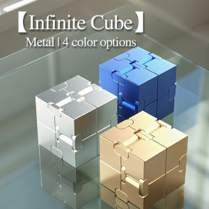 Upgraded Fashion Metal Cube - Anti-Anxiety Decompression Toy Brain Teaser Game for ADHD Creative Office Desk Gadget fidget toy
