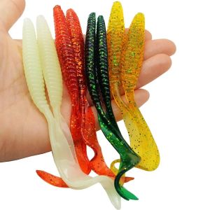 1/5Pcs Fishing Lures Soft Silicone 6g 13cm Worm Jigging Wobblers Shrimp Fishy Smel Additive Tackle Bass Carp Artificial Baits
