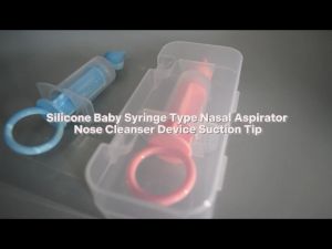 1pc Silicone Baby Syringe Type Nasal Aspirator Nose Cleanser Device Suction Tip