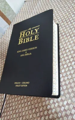 CEBUANO ENGLISH DIGLOT THE HOLY BIBLE KING JAMES VERSION KJV BLACK SOFT LEATHERETTE COVER