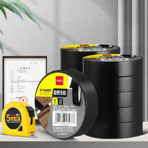 deli | High Adhesion Strong Resilient PVC Waterproof Flame Retardant High-Temperature-Resistant Insulation Tape