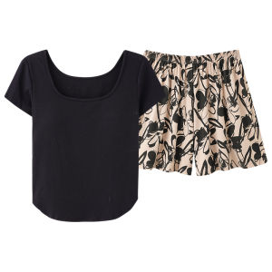 MiiOW | ชุดนอนผ้าไหมน้ำแข็งสำหรับผู้หญิง Catman แขนสั้น ไม่ต้องใส่เสื้อชั้นใน ชุดนอนลำลองฤดูร้อน 2025 ใหม่ ชุดอยู่บ้านแบบสวมหัว