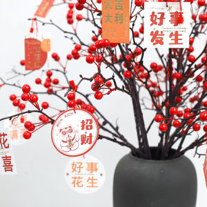 New Year Festive Simulation Flowers Lucky Bucket Decorative Cards Attract Wealth And Happiness Chinese Style Celebration Supplies
