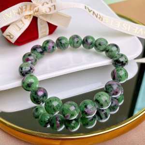 [MY🇲🇾 Ready Stock]11MM 红绿宝Ruby Zoisite Bracelet｜旺财 ✦ 旺事业 ✦ 净化负能量｜