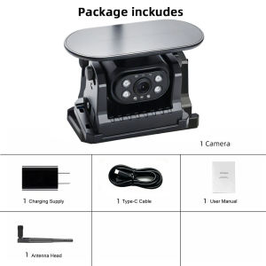 Wireless WIFI Backup Camera Rear View Solar Power with APP Magnetic Base 9600mA Rechargeable Battery for Android / IOS Phones