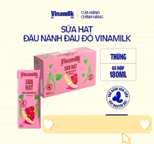(HSD T4-2026) Thùng 48 Hộp Sữa Đậu Nành Vinamilk Super Nut Hạt Óc Chó/ Đậu Đỏ/ Hạnh Nhân 180ml.