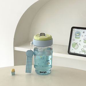 Aesthetic Tritan Water Bottle Heat Resistant Dual Drinking Mouth
