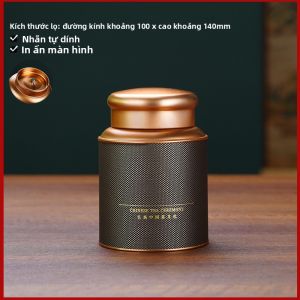 Hộp Đựng Trà Bằng Sắt Nửa Cân Một Cân Hộp Đựng Trà Xanh Hộp Đựng Trà Đỏ Hộp Đựng Trà Nhỏ Hộp Đựng Trà Kín Hộp Đựng Trà Tráng Men