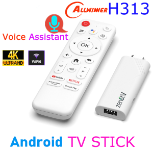 ZENOTV Allwinner H313 Quad Core Android TV Stick  4K HDR Wifi6 Voice Assistant Media Player Smart TV Box