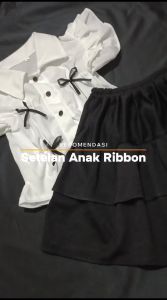 SABEELA - Setelan Daily Anak Perempuan Intan Ribbon / Fashion Oneset Baju Rok Korean Style Terbaru