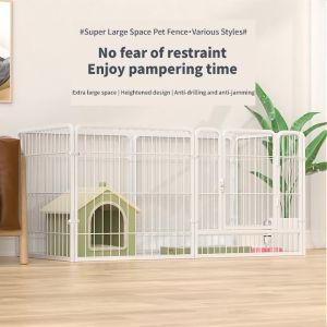 SPORTPET Dog Fence Dog Playpen Pet Fence Pet Playpen Dog Kennel Cats Rabbit Animals Pen Fence Dog Cage High Quality Stackable DIY Kennel Extendable
