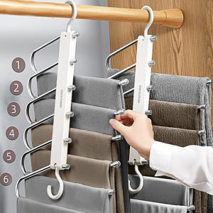 Layered Foldable Multi-function Non-marking Pants Hanger