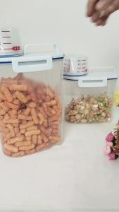 Asta Toples Penyimpanan Transparan Plastik Jumbo Tempat Menyimpan Makanan Kering Beras Serbaguna
