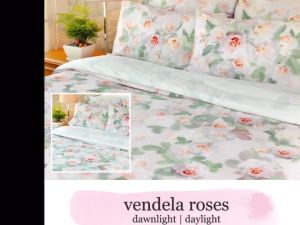 EXOTICA ปลอกผ้านวมถอดซักได้ / ผ้านวมเย็บติด ลาย Vendela Roses ขนาด 100นิ้ว x 90"นิ้ว (เหมาะสำหรับที่นอน 6 ฟุต หรือ 5 ฟุต) / ขนาด 70นิ้ว x 90"นิ้ว (เหมาะสำหรับที่นอน 3.5 ฟุต)