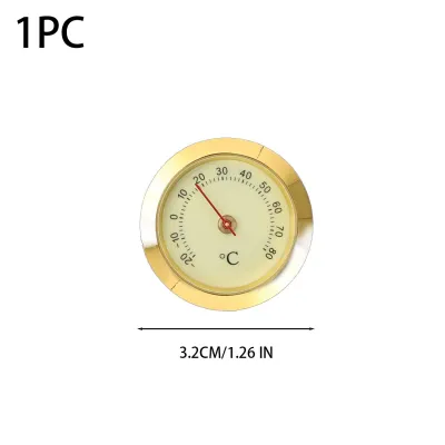 Mini Luminous Thermometer Analog Temperature Meter Zinc Alloy Auto Car Dashboard Room Indoor Outdoor Pocket Gauge Metal Dial