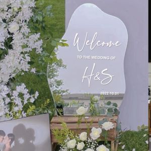 วันที่ชื่องานแต่งงานสามารถสั่งทำสติกเกอร์ติดกระจกตัวอักษรไฮโซสำหรับงานแต่งงานสติกเกอร์ติดกระจกแบบสั่งทำไอเดียสร้างสรรค์สำหรับตกแต่งห้องแต่งงาน