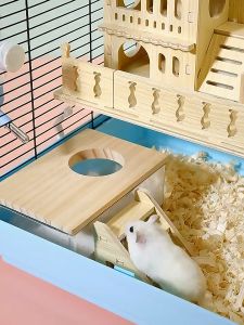 Hamster Bathroom / Sand Box Toilet made of transparent Acrylic and Wood Top Container