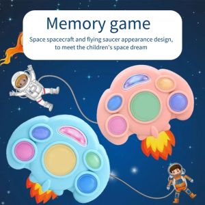 Quick Push Game Electric Pop it Toy Fast Push Puzzle Game Bubble Pop Toy for Children Memory Game Training Machine Press and Decompress Toy for Kids Gift