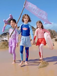 【SG STOCK】Swimming Suit for Boy & Girl Kid Swim Suit Pool Clothes Long Sleeves Childrens Bathing Suit Rash Guard Boys