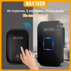 [Local Delivery] Daytech Doorbell Wireless NO Battery Self-Powered IP44 Waterproof Loceng Pintu Rumah Door Bell UK Plug 300M Range DB09