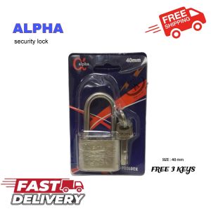 Gembok Stainless 40mm leher Panjang Anti Karat/Anti Maling/Gembok Anti Rust/Gembok Nekel Rumah Pagar