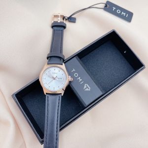 นาฬิกาข้อมือผู้หญิง โทมิ แบรนด์แท้ กันน้ำ 100% บอกวันที่ ฟรีกล่อง ส่งไว ตั้งเวลาให้เรียบร้อย