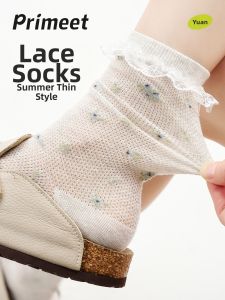 PRIMEET | Autumn Lace Breathable Mid-calf Socks