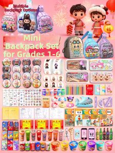 Mini Backpack DIY Toy Set School Supplies Miniature Collection
