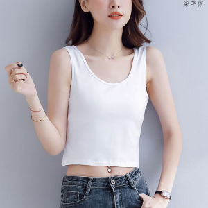 Áo Vest Không Tay Cổ Chữ U Màu Trắng Modal Cho Nữ Mùa Hè 2025 Áo Khoác Ngoài Ôm Vừa Vặn Áo Lót Cổ Chữ U Áo Lót Bên Trong